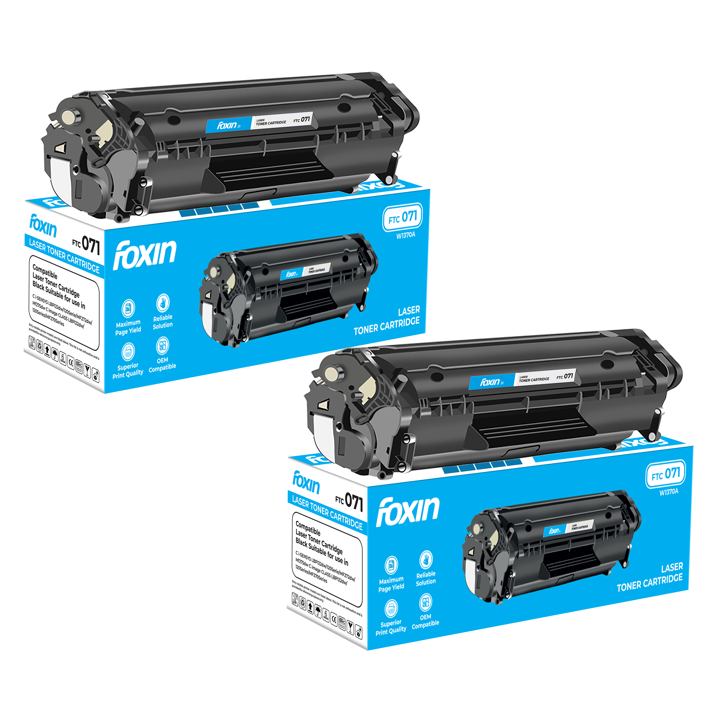 FTC 071 Toner Cartridge - Set of 2