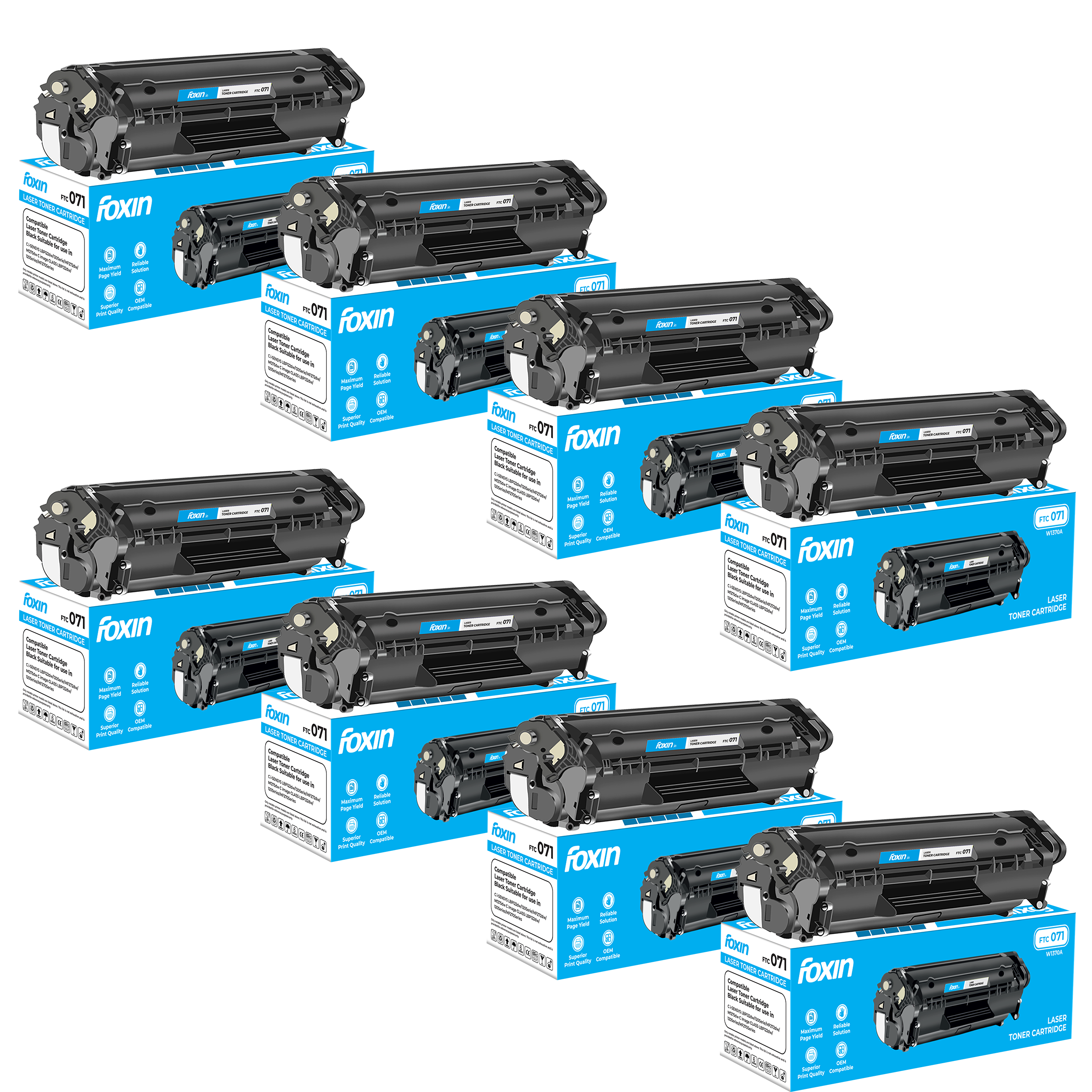 FTC 071 Toner Cartridge - Set of 8