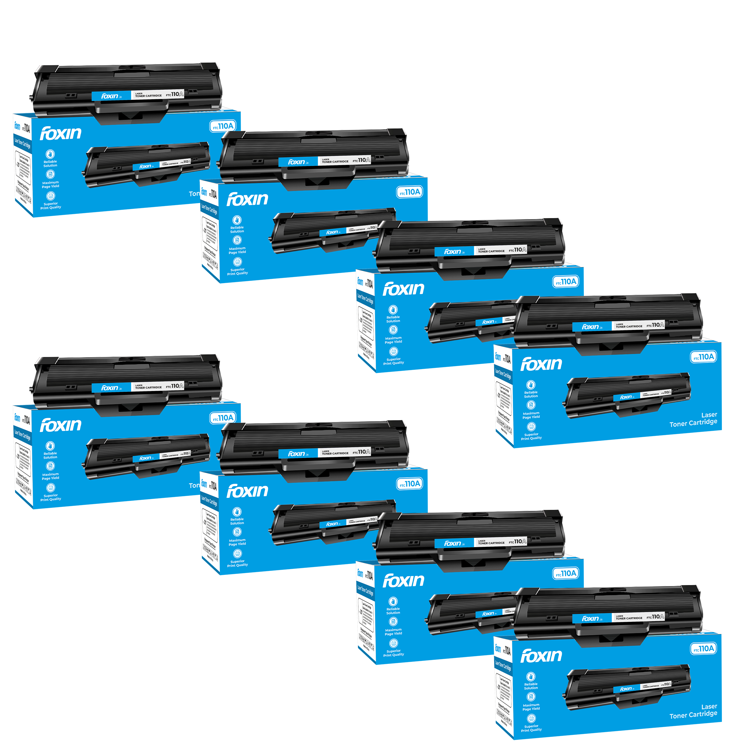 FTC-110A Toner Cartridge - Set of 8