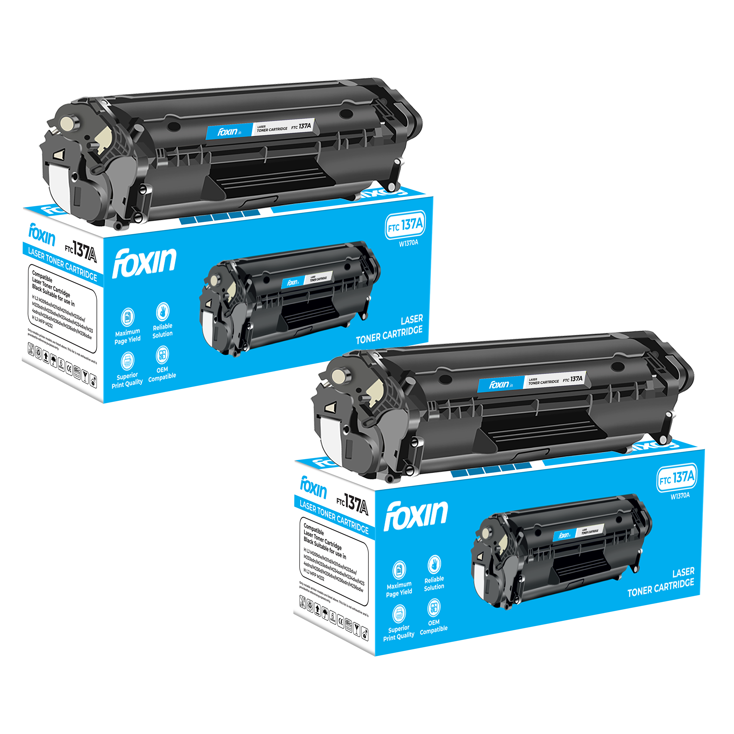 FTC 137A Toner Cartridge - Set of 2