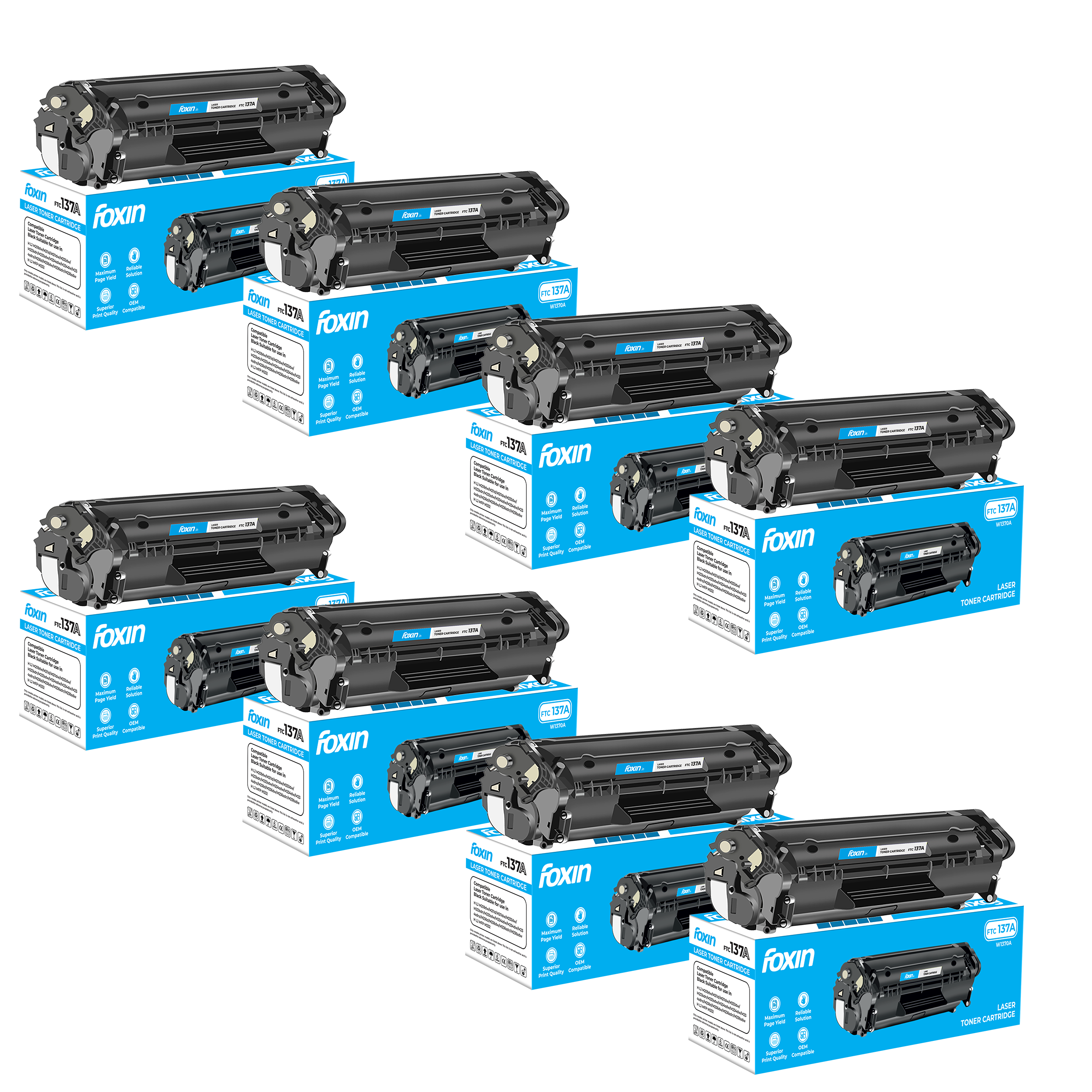 FTC 137A Toner Cartridge - Set of 8