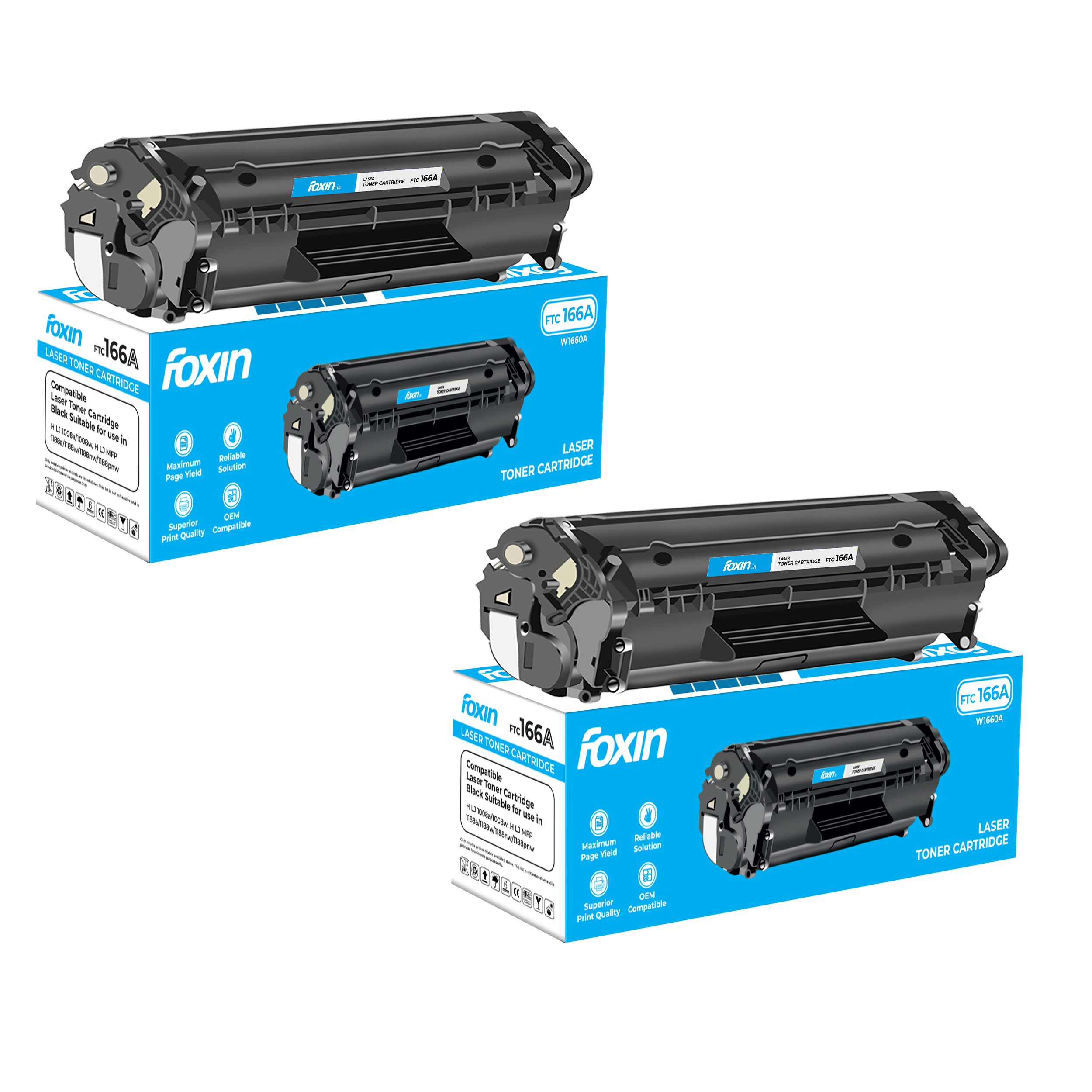 FTC 166A Toner Cartridge - Set of 2