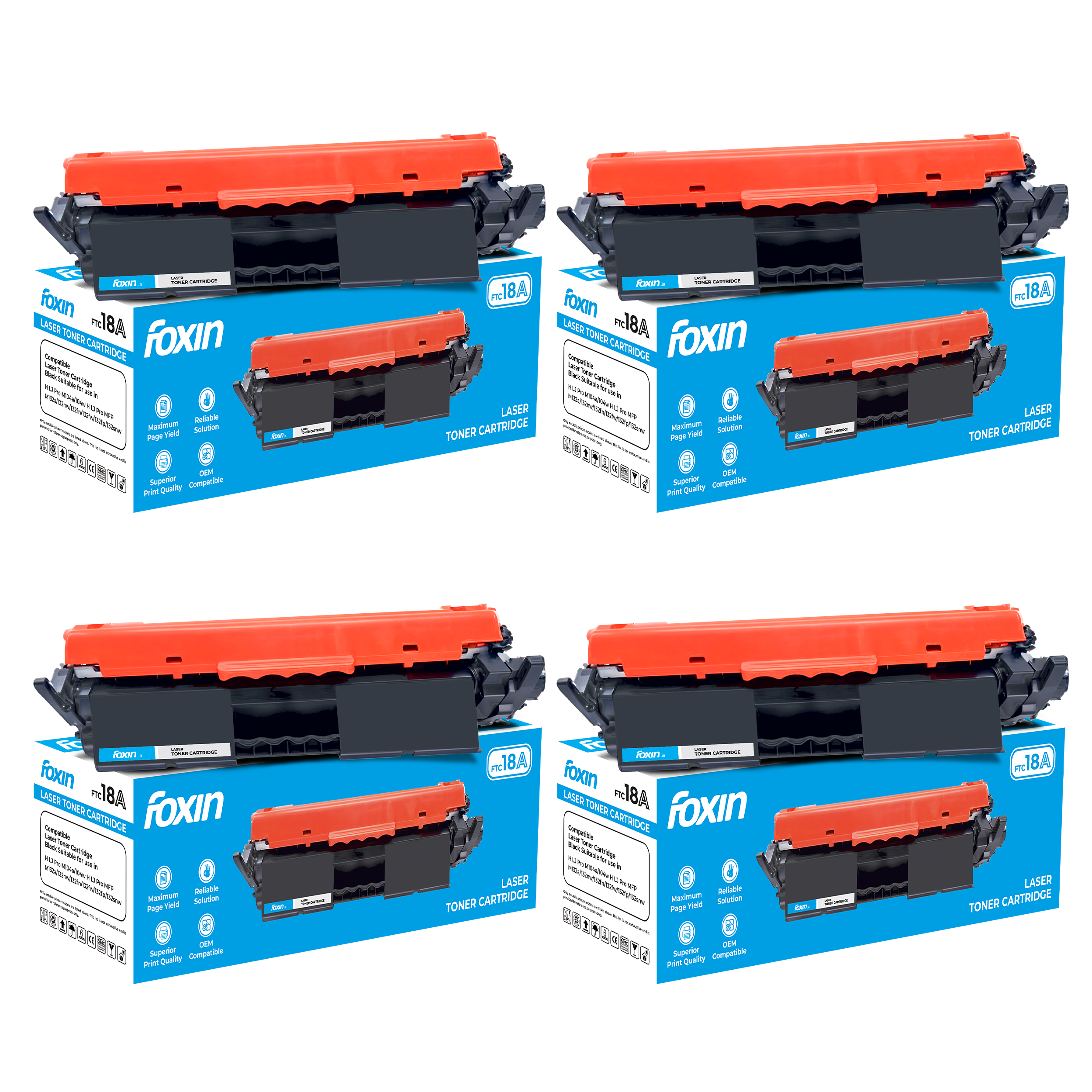 FTC 18A Toner Cartridge - Set of 4
