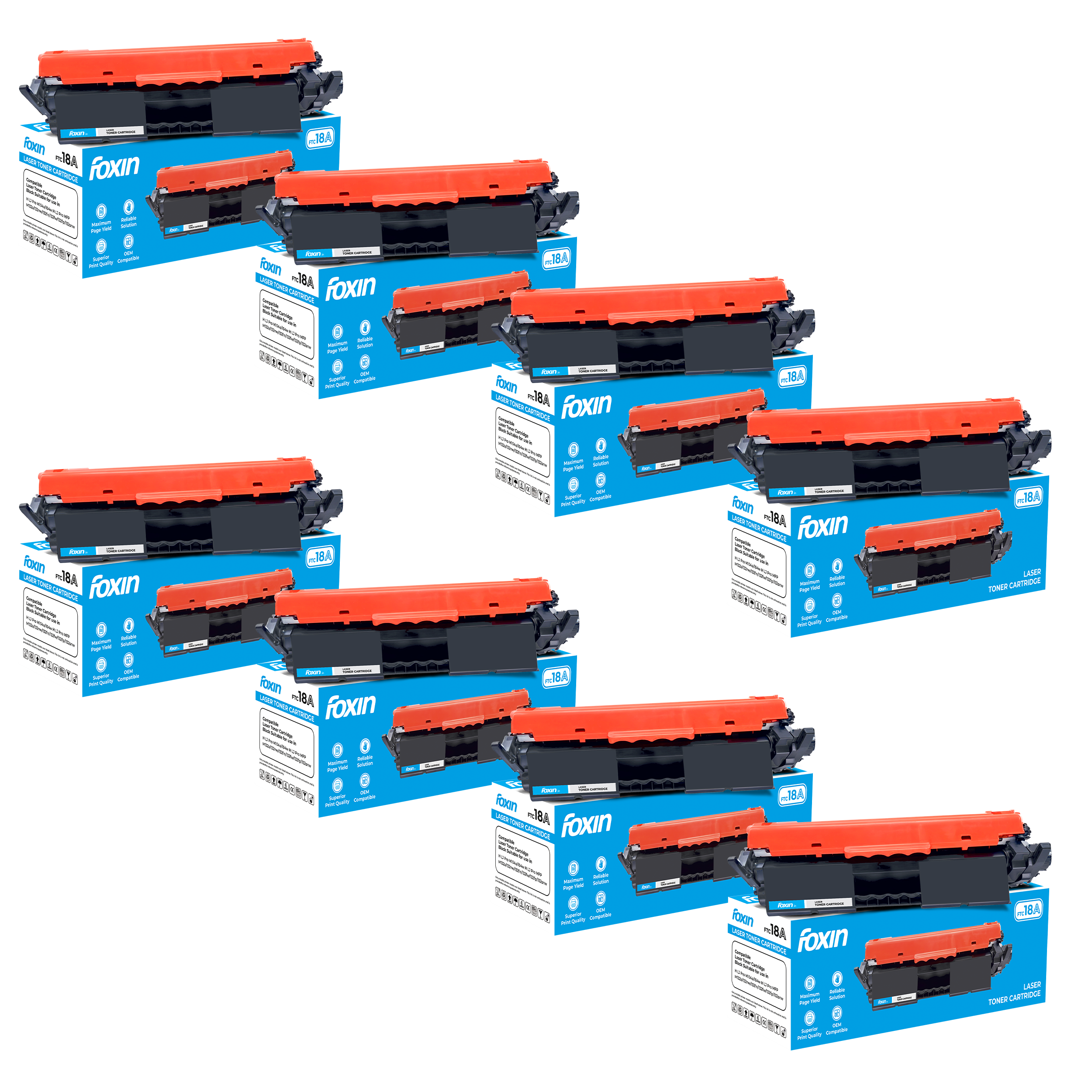 FTC 18A Toner Cartridge - Set of 8