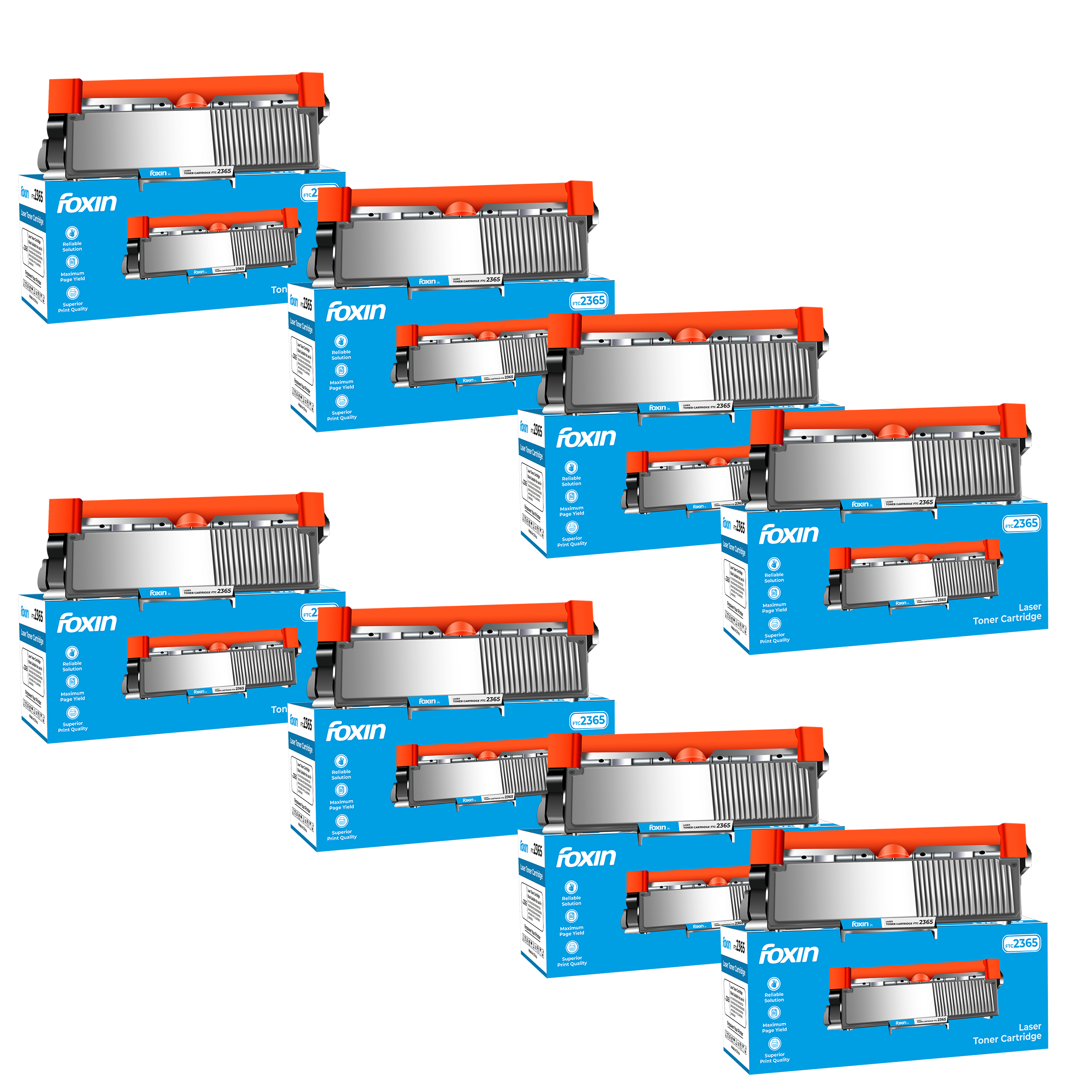 FTC 2365 Toner Cartridge - Set of 8