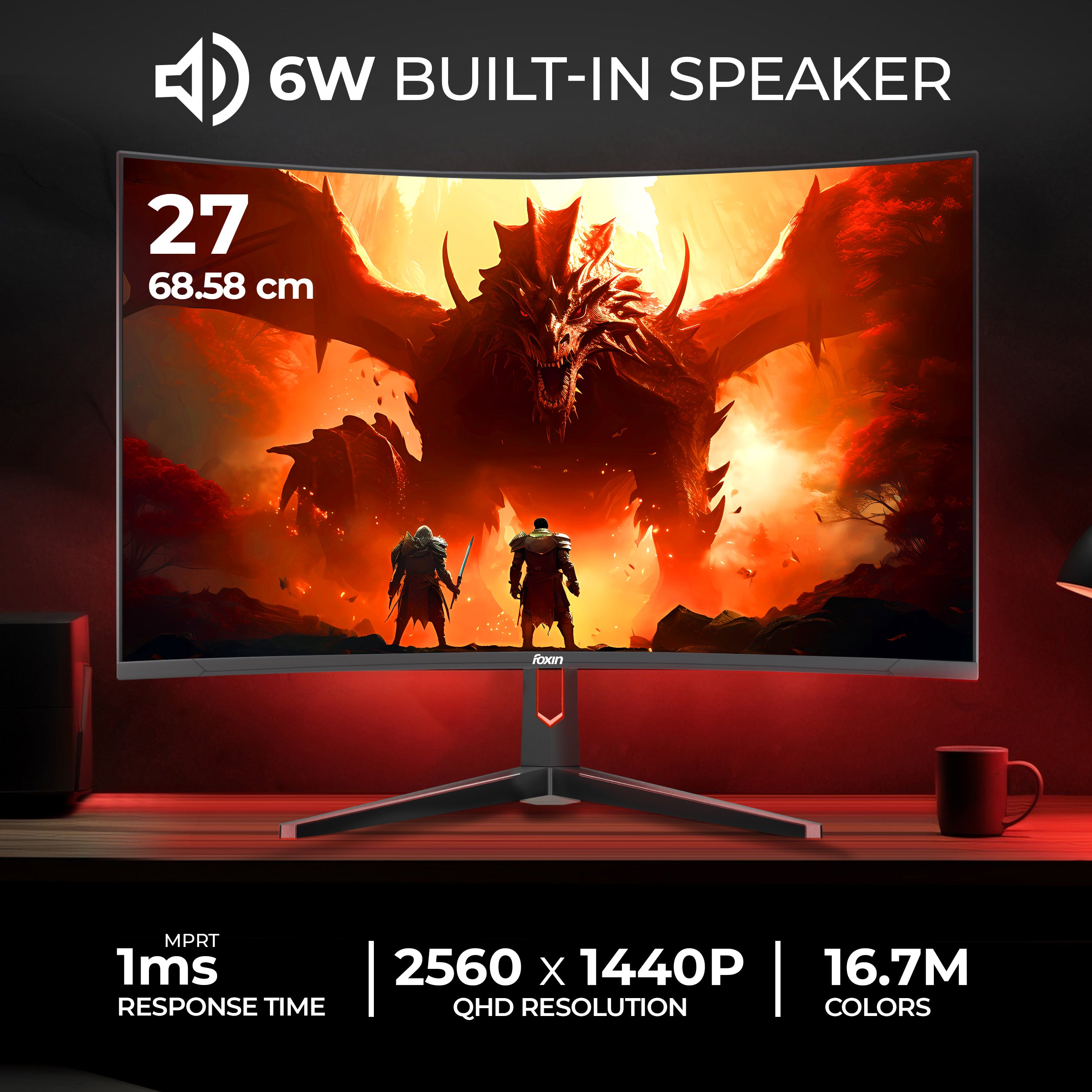 Phantom Pro 27 Inch Curved Monitor