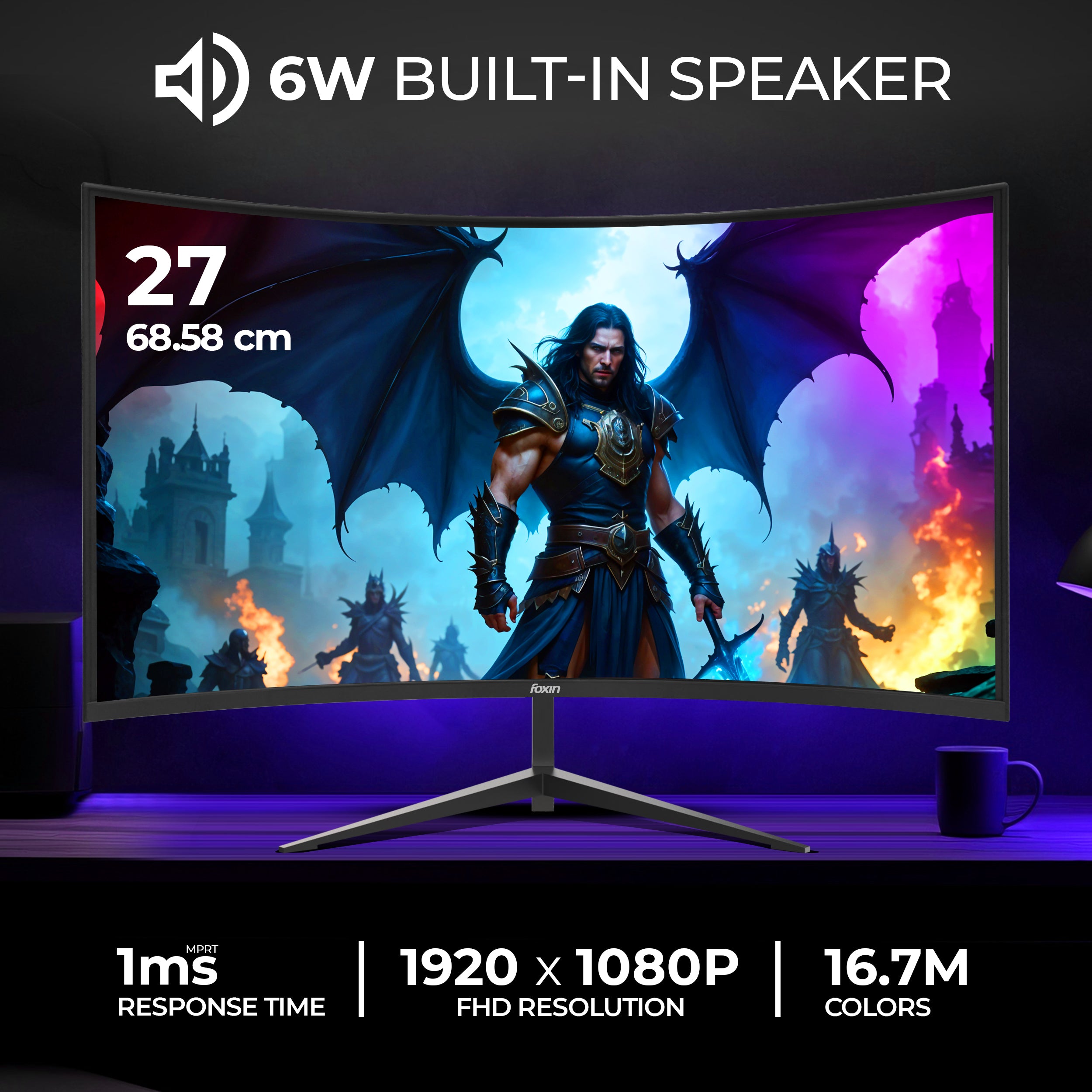 Phantom 27 Inch Curved Monitor