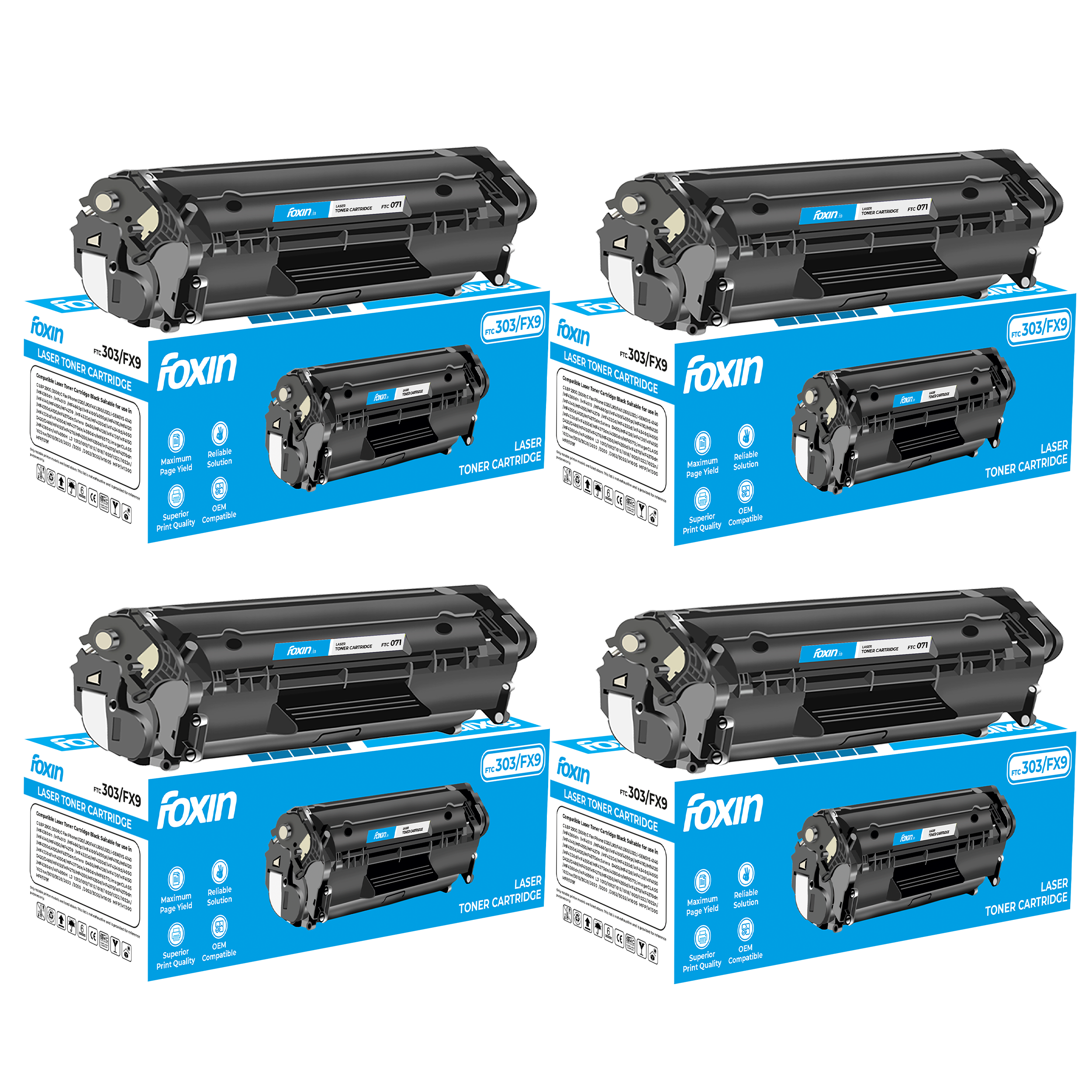 FTC 303/FX9 Toner Cartridge - Set of 4