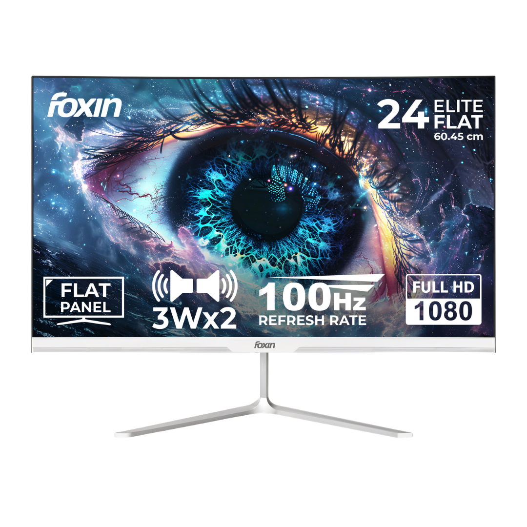 Elite 24 Inch Flat LED Monitor - White