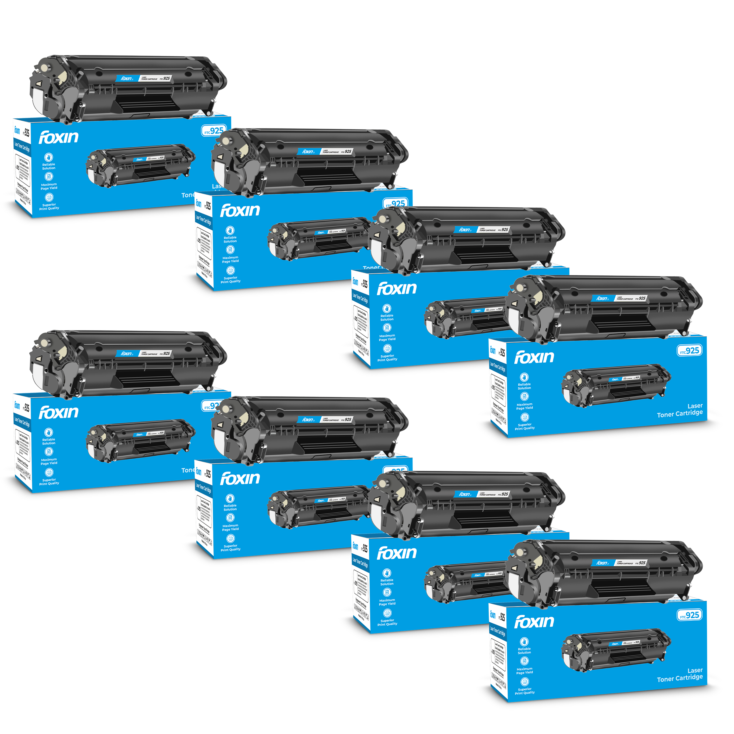 925 Toner Cartridge - Set of 8