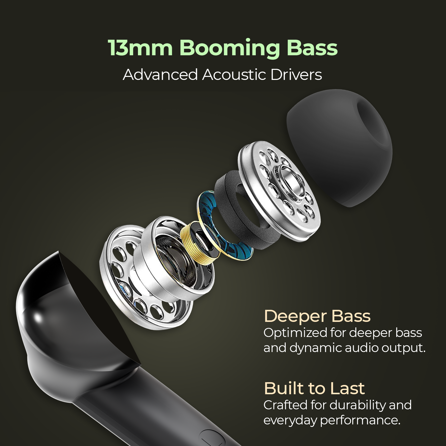 FoxBuds F1 ANC (Shadow Black)