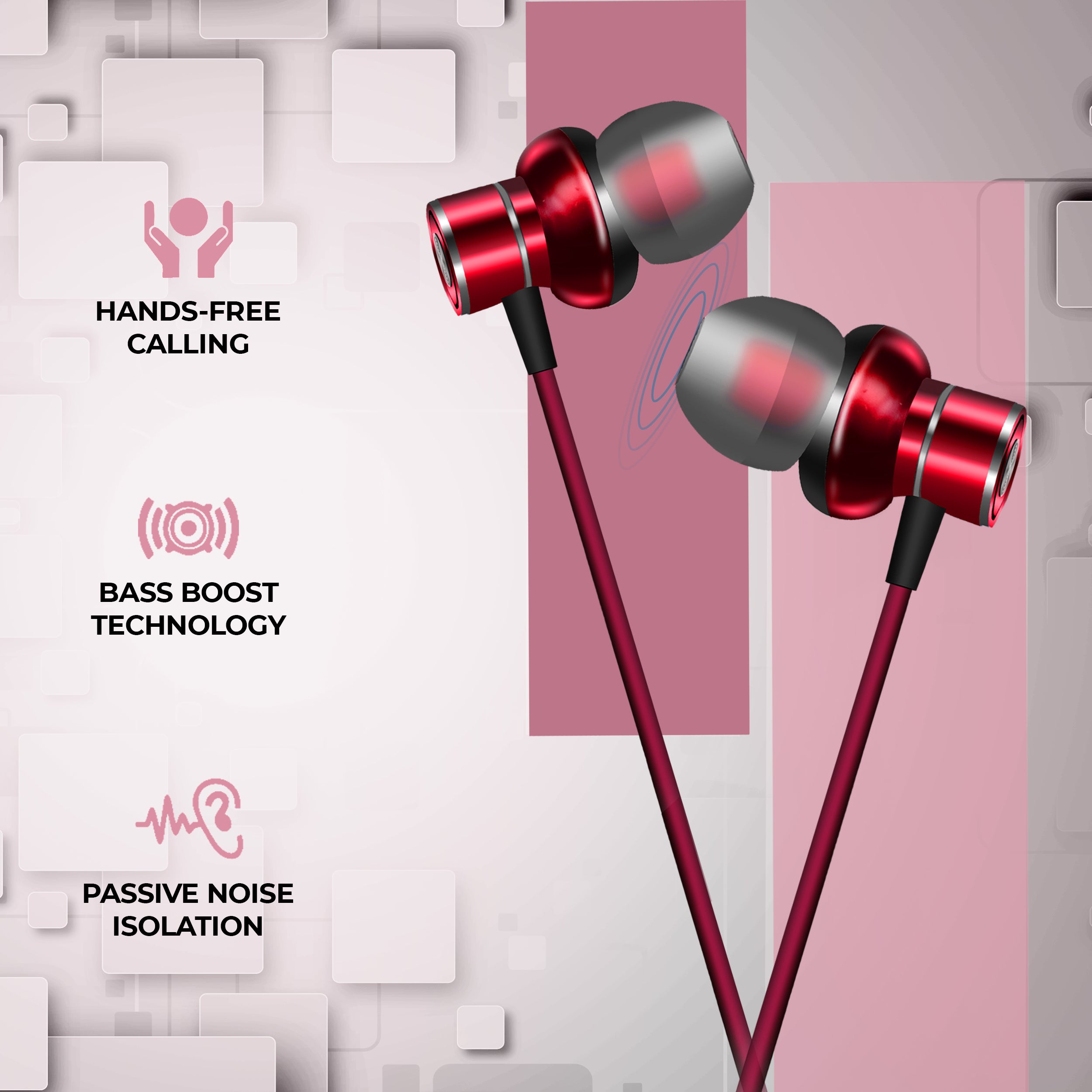 Foxin Bass Pro M7 Metal Wired Earphone