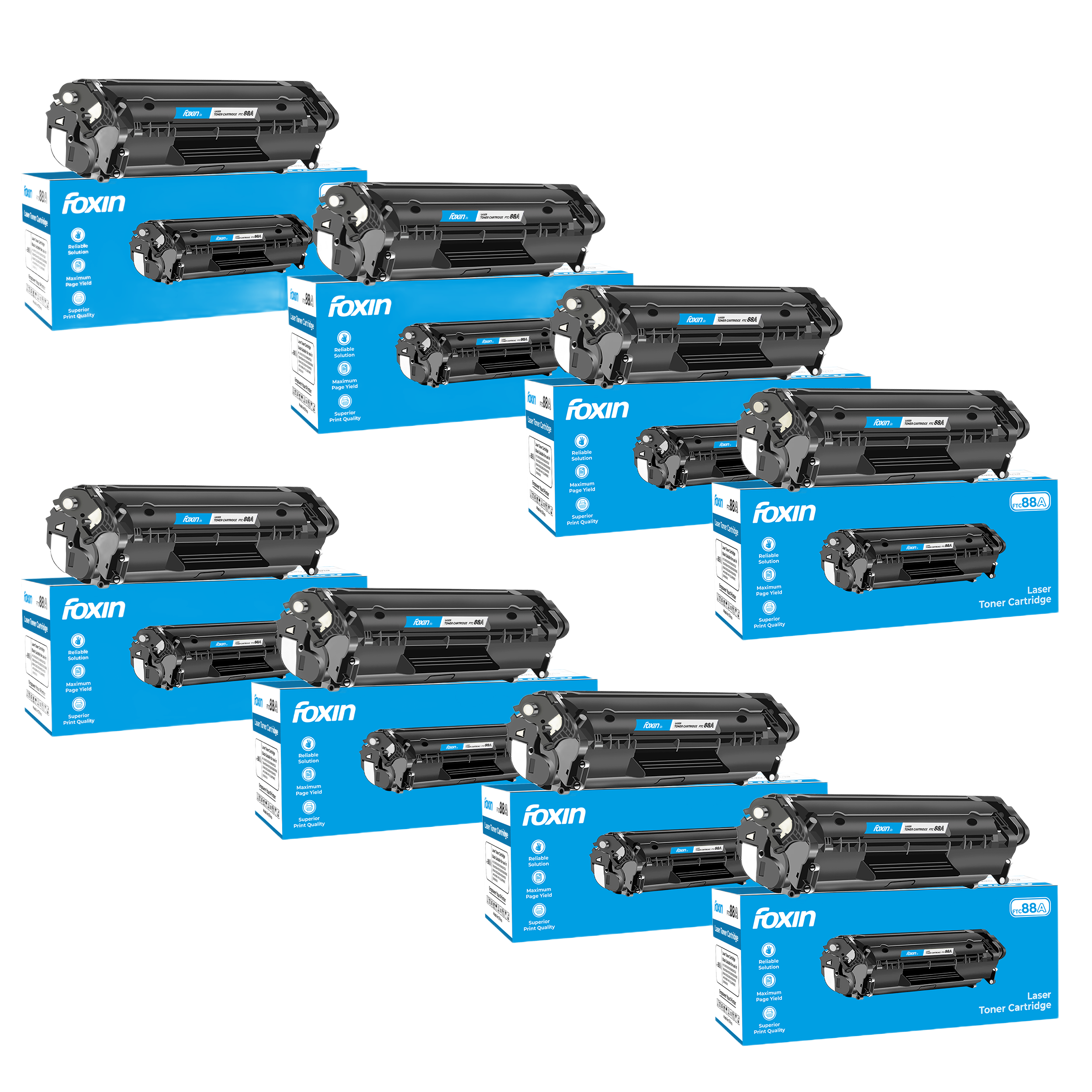 FTC 88A Toner Cartridge - Set of 8